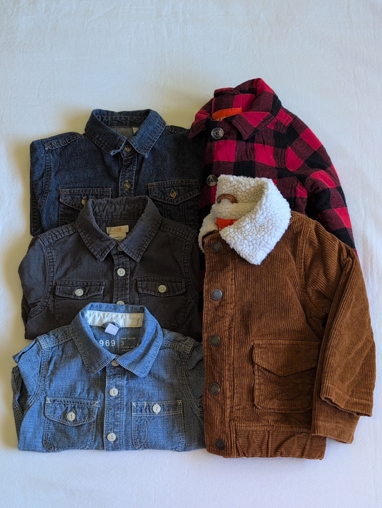 Joe Fresh Other - 3T Capsule Fall Bundle Lot of 5 Joe Fresh Sherpa Shacket Gap Denim Corduroy